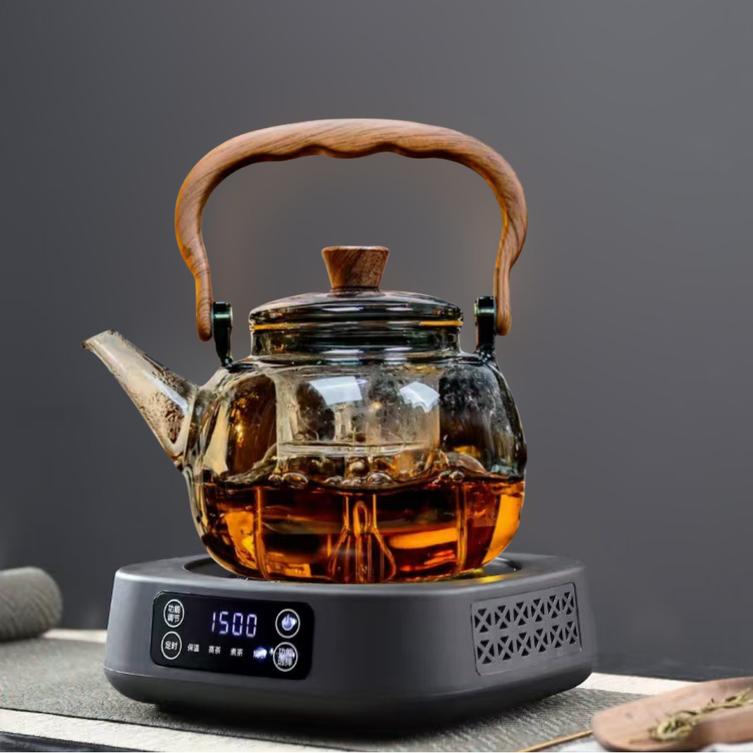 仕澜庭电陶炉触摸智能大小火调节定时保温蒸煮茶办公居家厨房套组