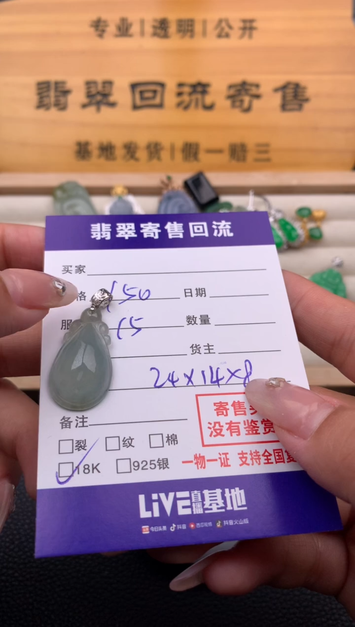 【闪购商品】翡翠颈饰18K金镶嵌10109772