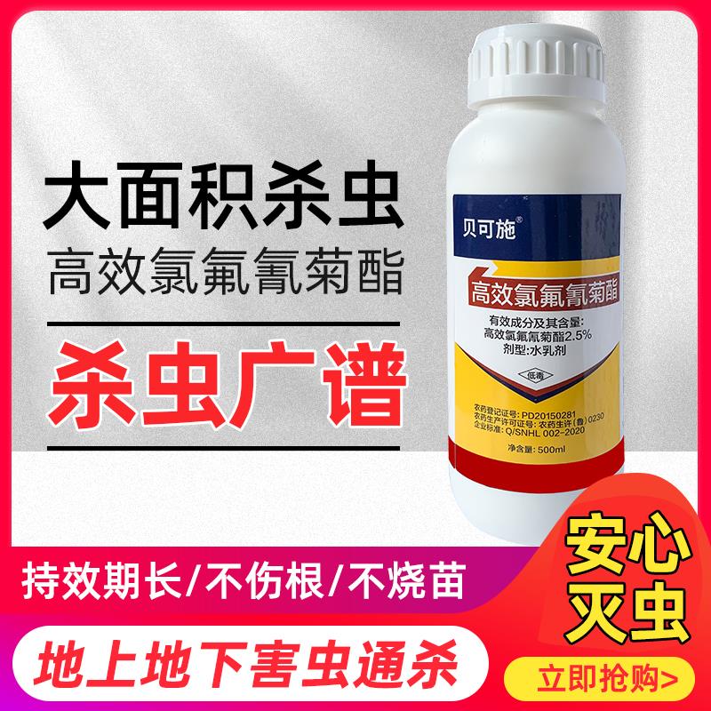 高效氯氟氰菊酯地下害虫农药杀虫剂花卉蔬菜果树蚜虫青虫