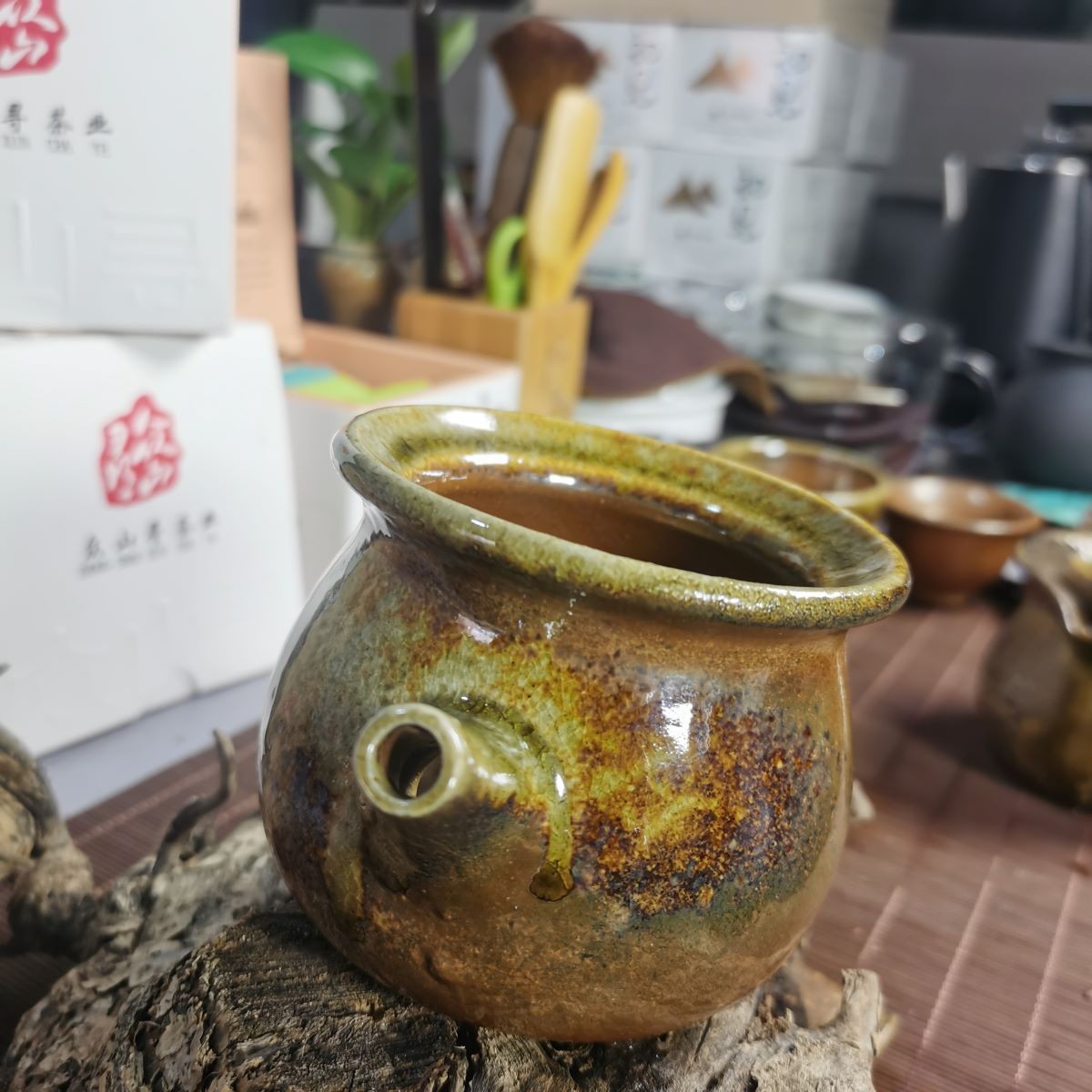 建水紫陶手工柴烧公道杯、分茶器（柴烧会有变形、涌包拍品时请仔细）