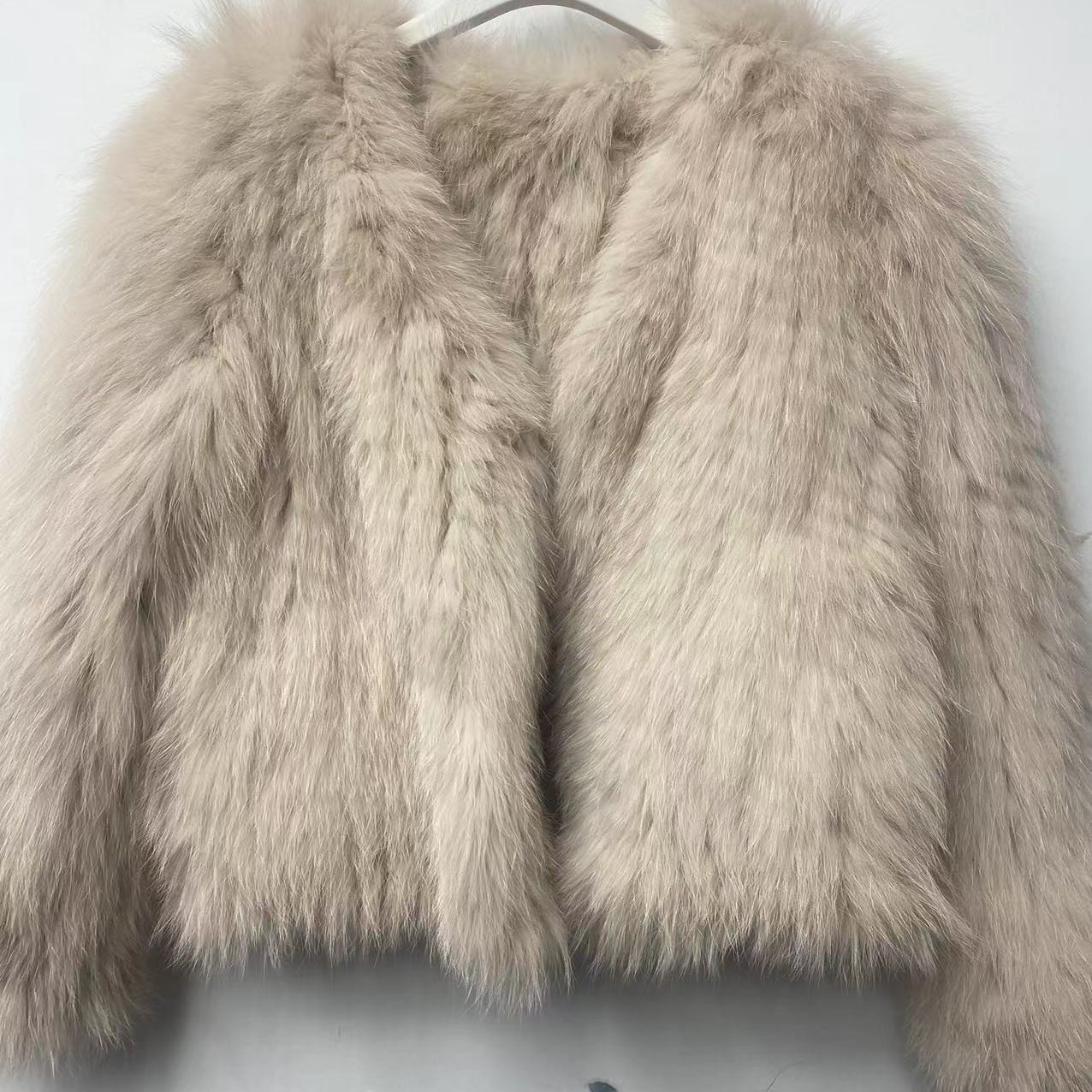 50衣长狐狸双面时尚女装女款秋冬女士网红红色冬季编制外套