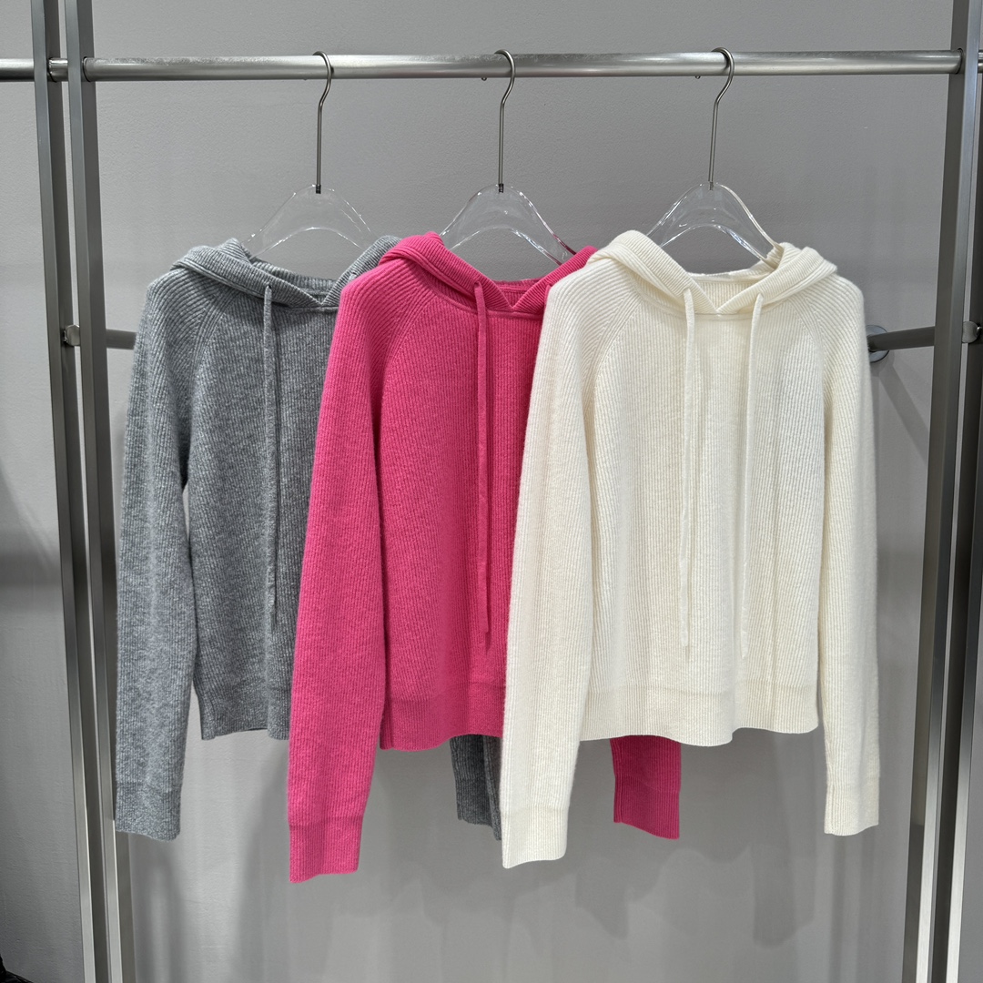 2024冬季新款打底毛衣连帽针织衫上衣宽松女41038034休闲百搭时尚