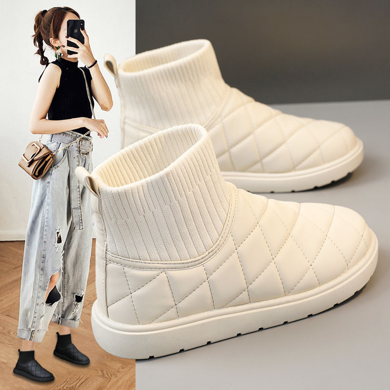 回力瑞雪地靴一脚蹬懒人2023新款时尚百搭冬季豆豆棉鞋加绒防水