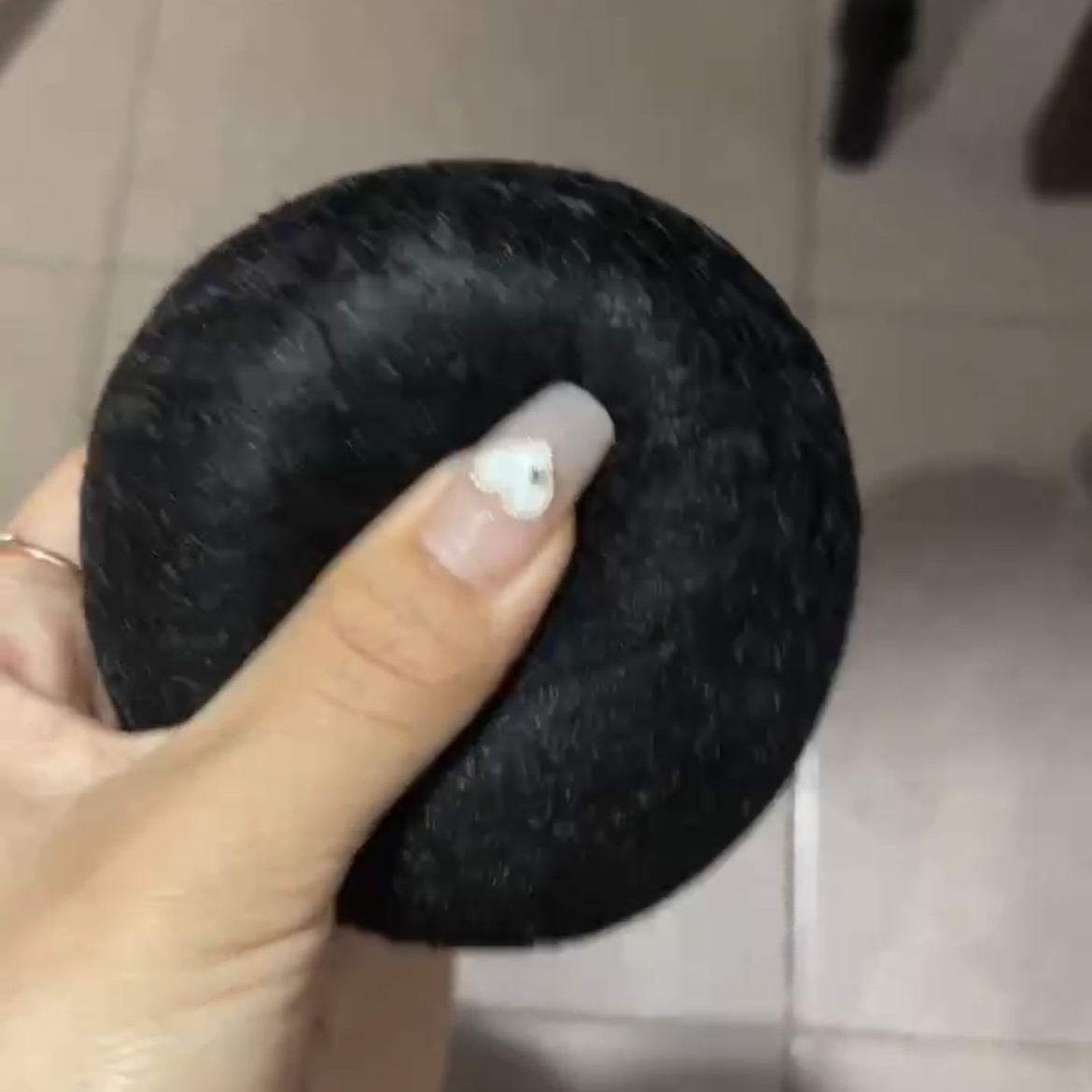 倾慕假发l手工中号假发包l化妆师专用l秀禾造型l黑色编织