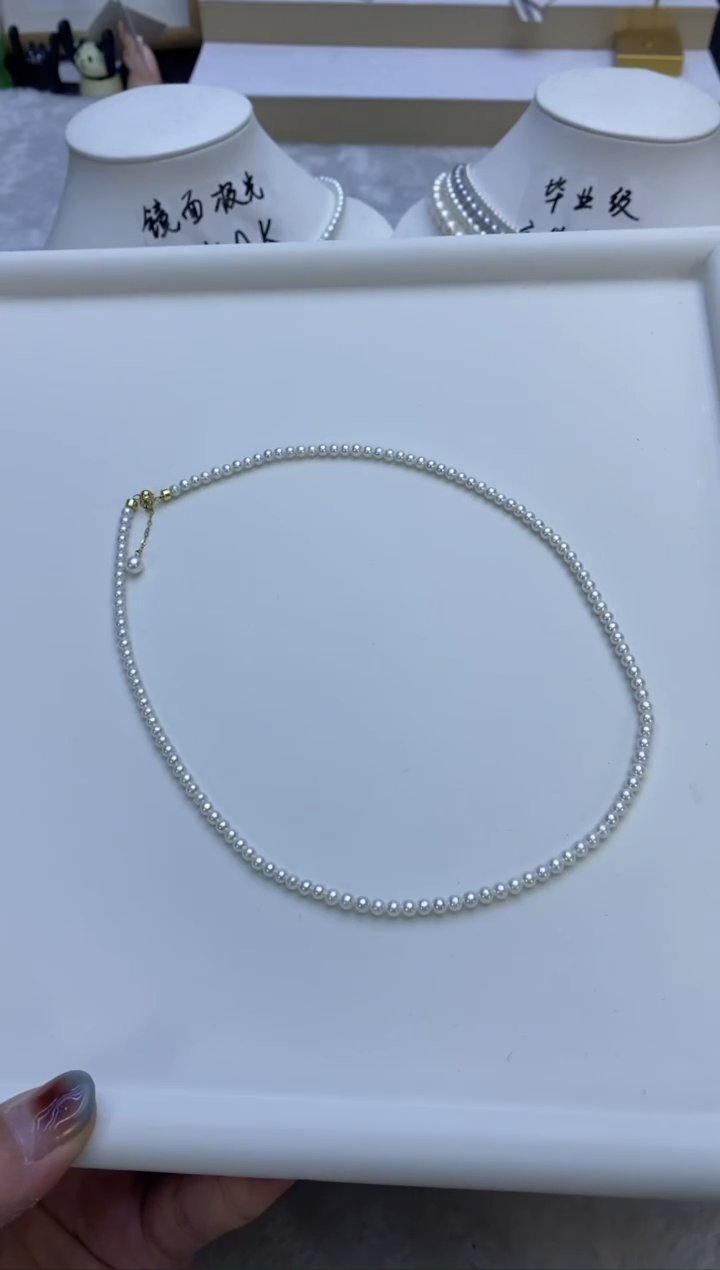 【闪购商品】淡水珍珠颈饰18K金镶嵌A34