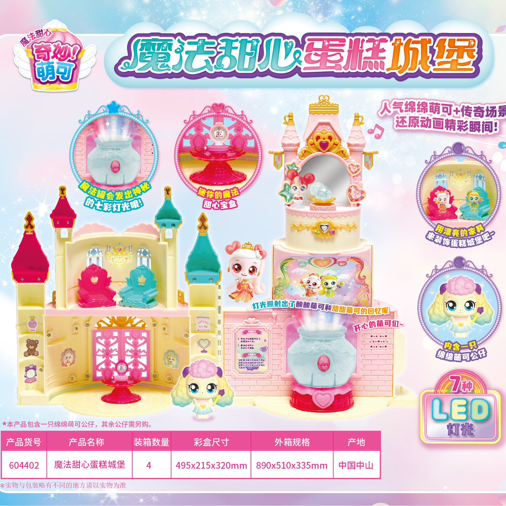 第五季奇妙萌可城堡魔法甜心小女孩圣诞礼物生日爱心甜品店蛋糕