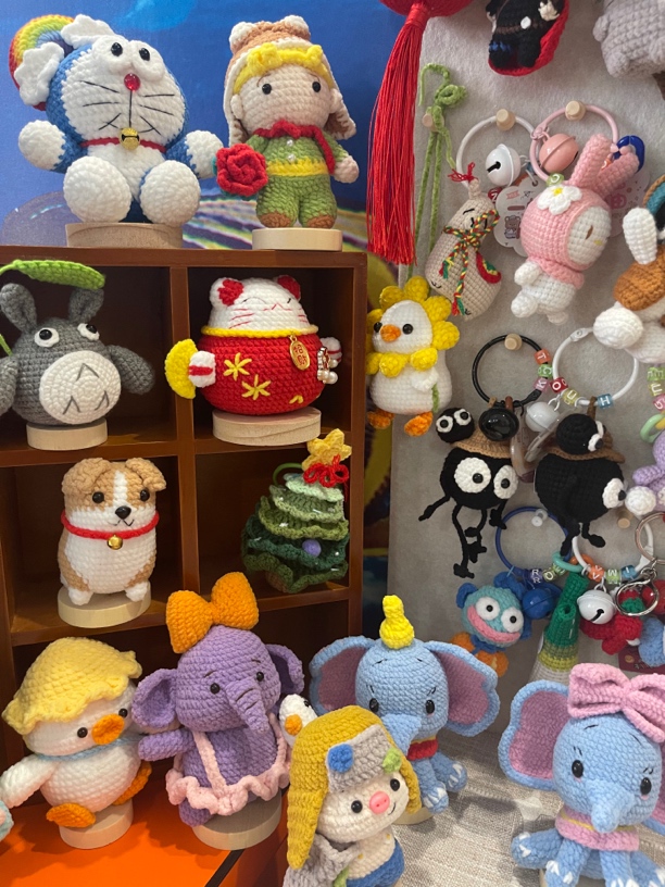 呵呵手作毛线钩织玩偶发夹包包成品 直播间选款 满45米包邮 链接