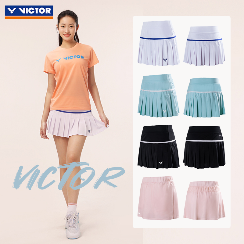 VICTOR/威克多K-41301/41303速干羽毛球服裙子女运动短裙带内衬