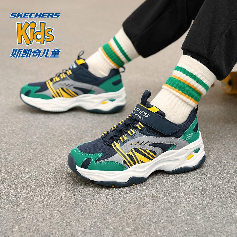 斯凯奇童鞋儿童运动鞋舒适反光休闲鞋302586L&405211L  
