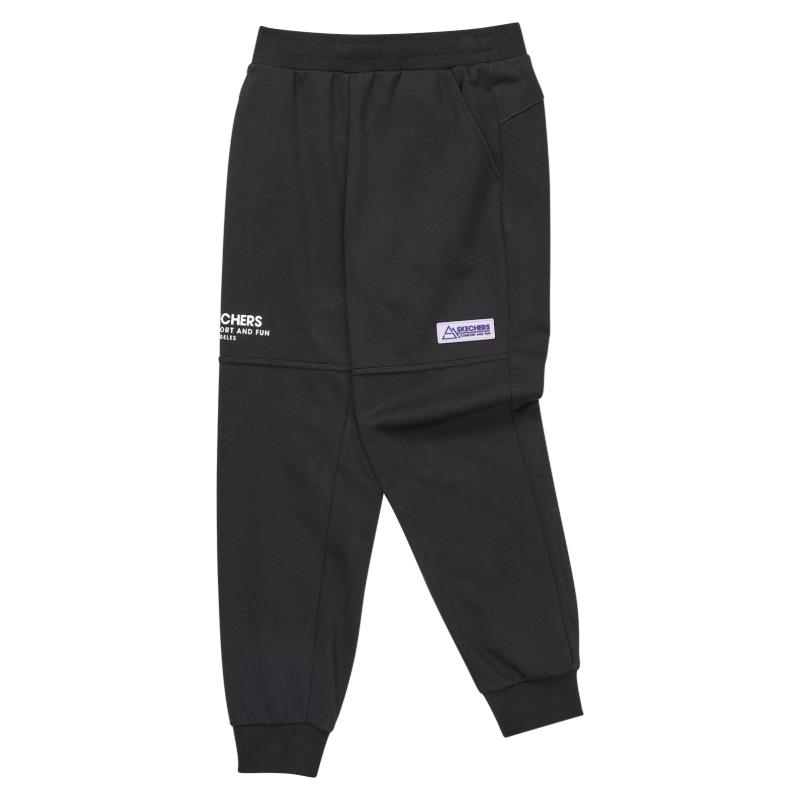 Skechers斯凯奇童装女童针织长裤中大童运动裤春秋运动裤L122G009