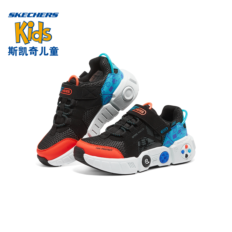 Skechers斯凯奇童鞋游戏机图案休闲鞋子男童跑步运动鞋402260L