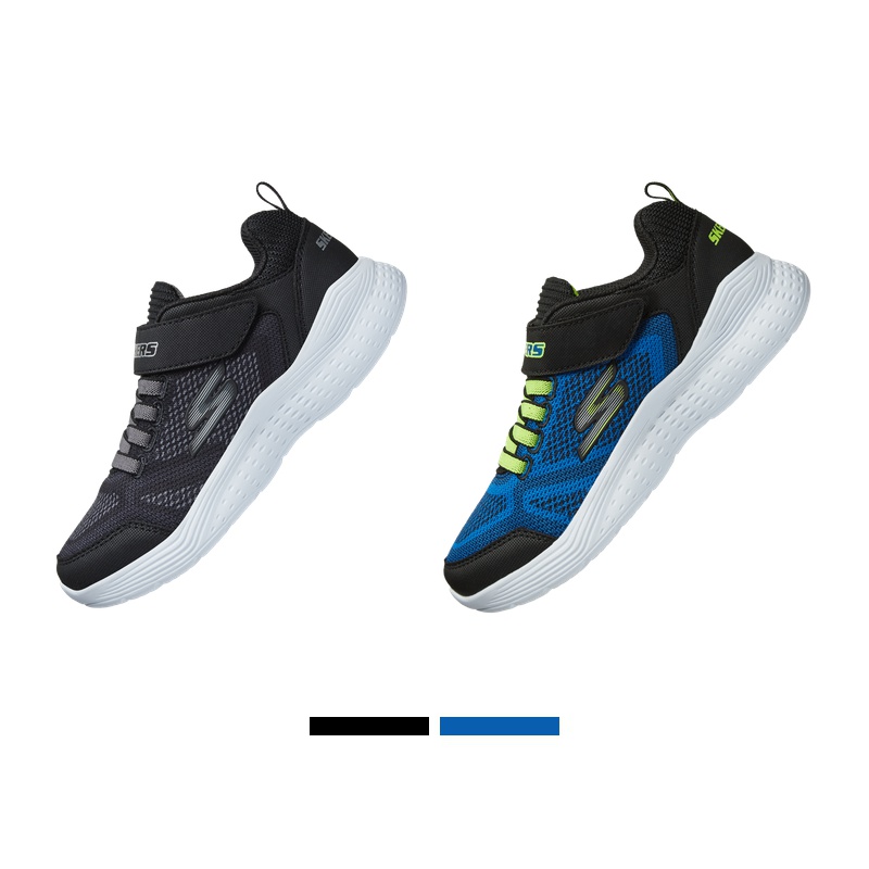 Skechers斯凯奇青少年款男童时尚网布透气魔术贴休闲运动鞋97546L