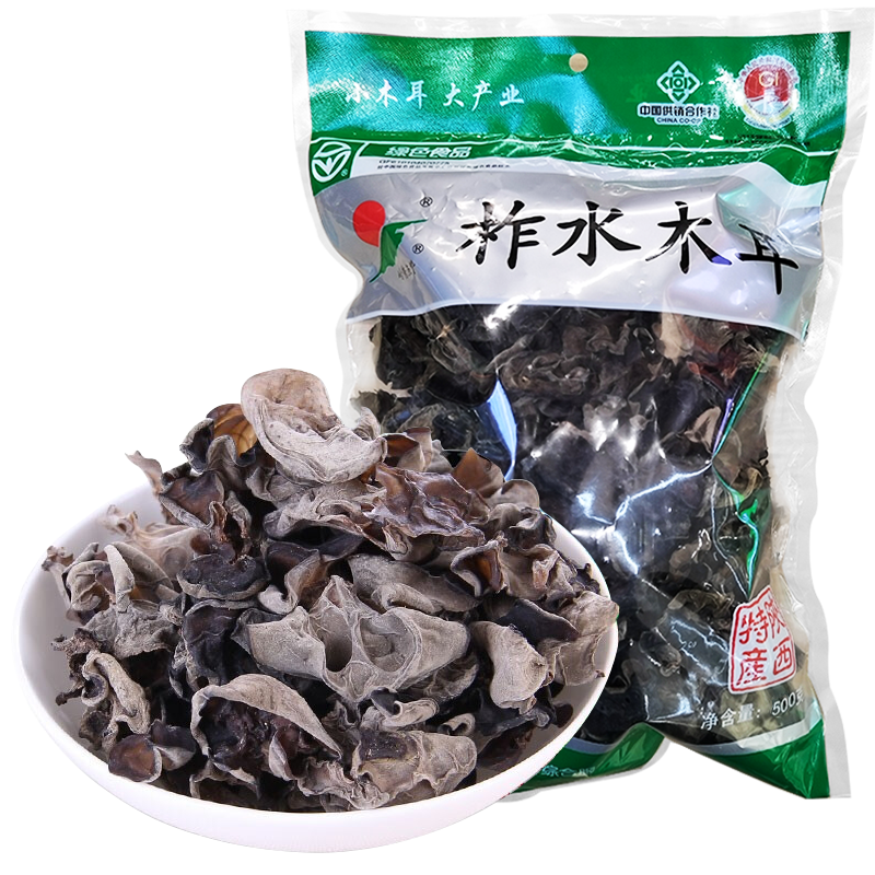 【岭秀点赞】陕西特产柞水黑木耳肉厚无根秋木耳特产干货