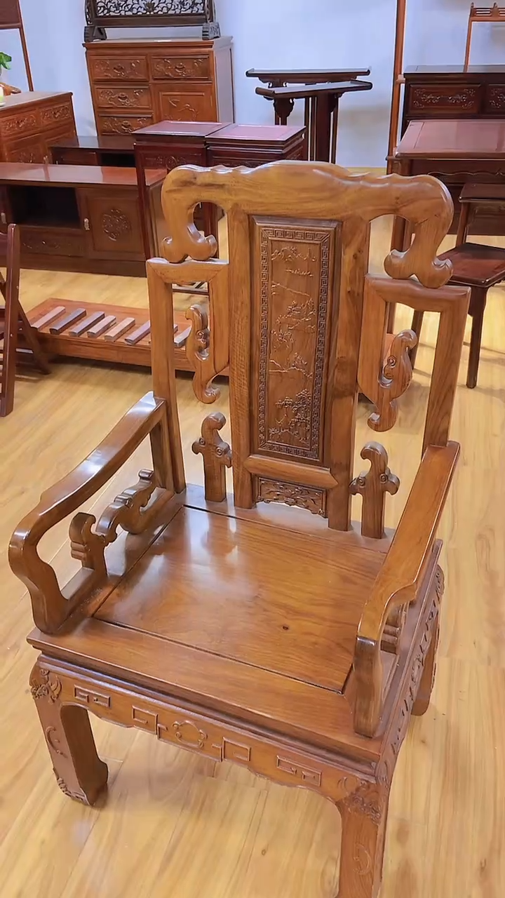 【闪购商品】花梨木类家具刺猬紫檀太师椅
