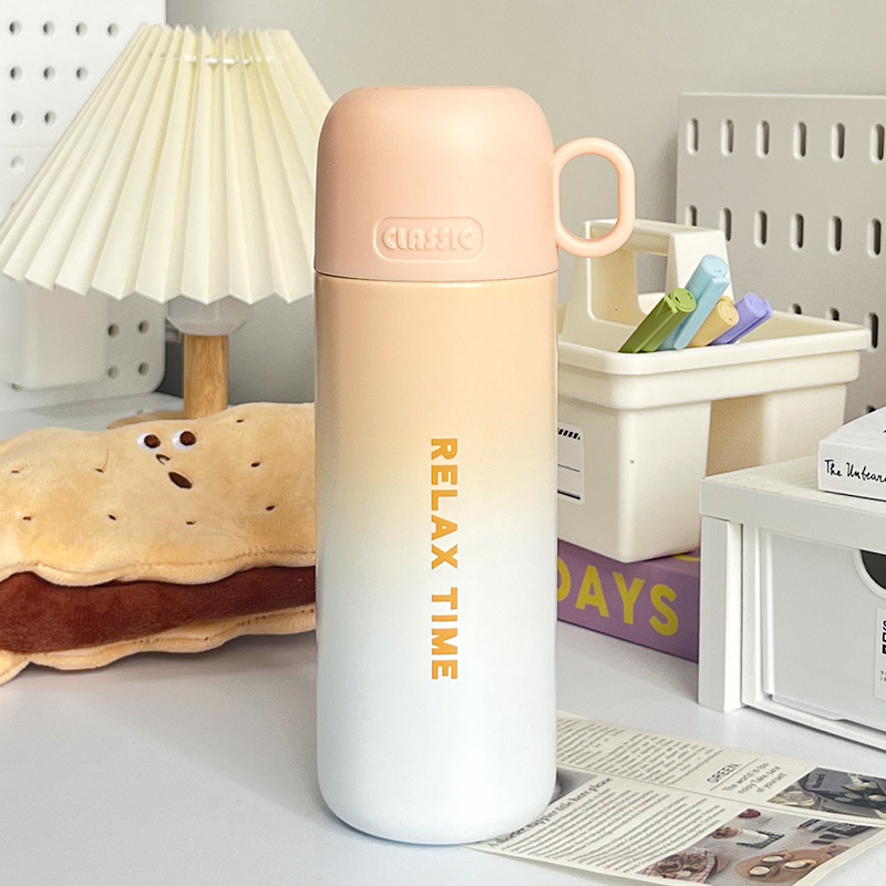 弹盖保温水杯子瓶男女士高颜值女款儿童小学生女生不锈钢2023新款