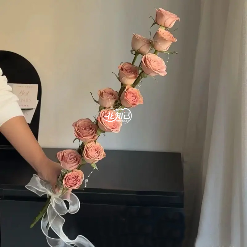 【玫瑰糖葫芦】12枝卡布奇诺玫瑰网红爆款一米的玫瑰花跟糖葫芦一样甜鲜花订购同城配送情人节鲜花小时达