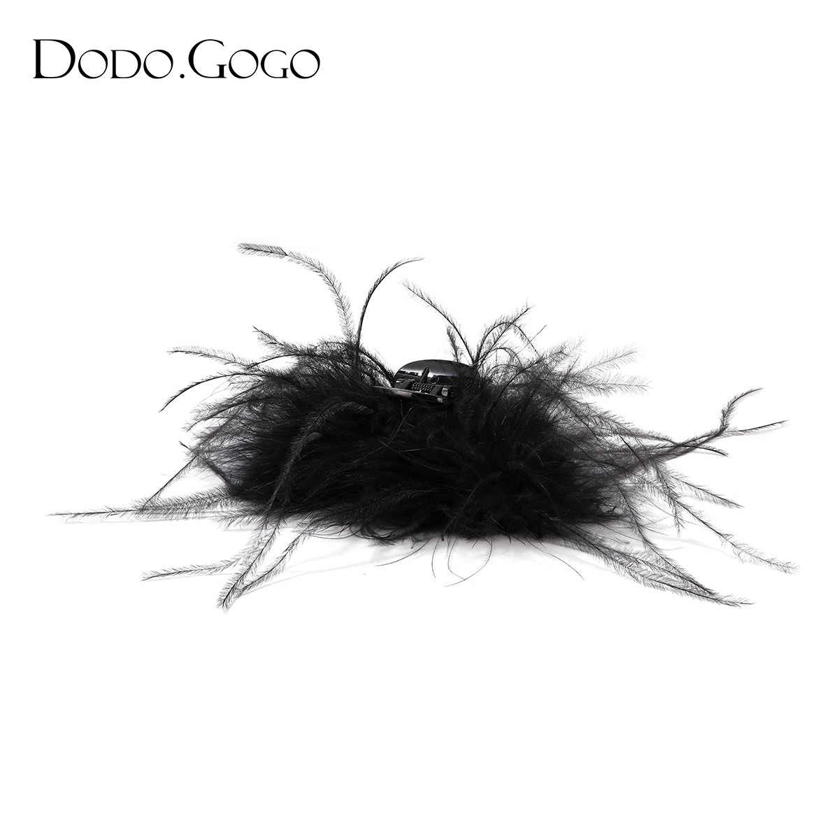 DODOGOGO毛毛抓夹女ins夹子气质小众高级感网红时尚百搭鲨鱼夹