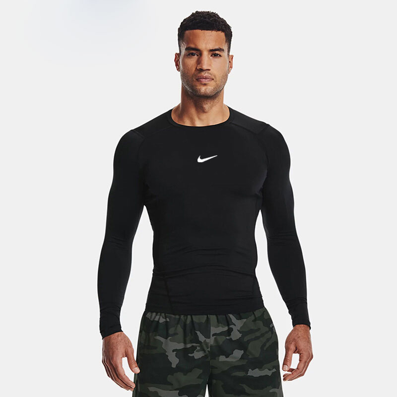 耐克2025新款健身训练长袖T恤男装夏紧身运动跑步套头衫 FB7920