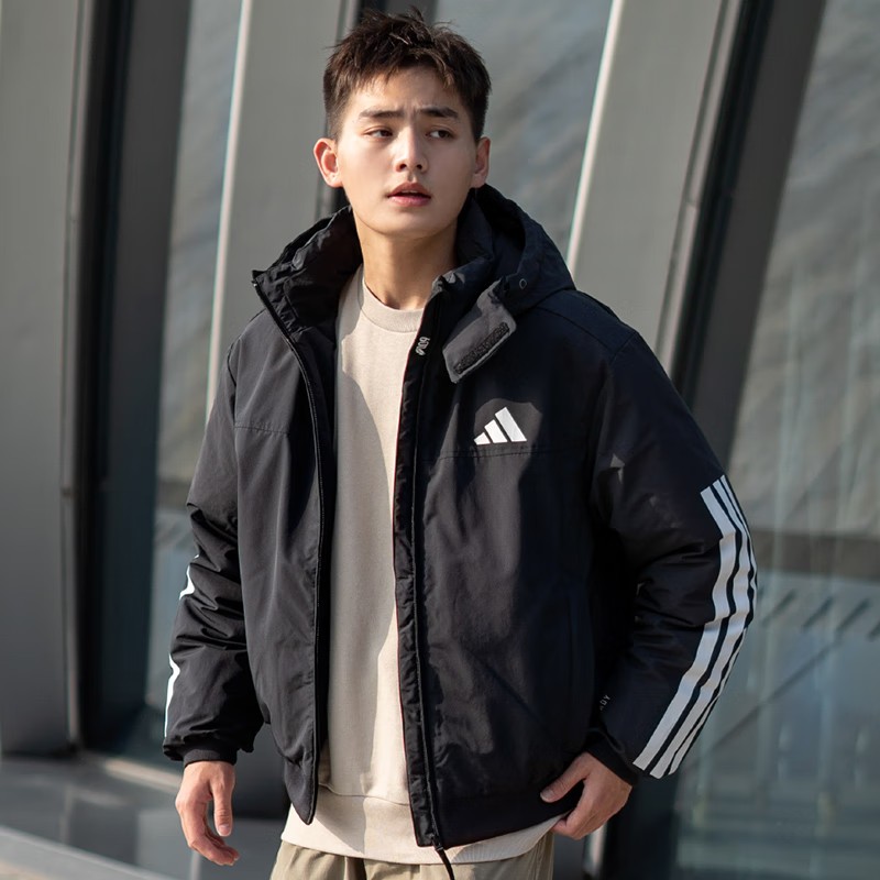Adidas阿迪达斯短款羽绒服男冬季新款户外防风运动羽绒外套JG3845