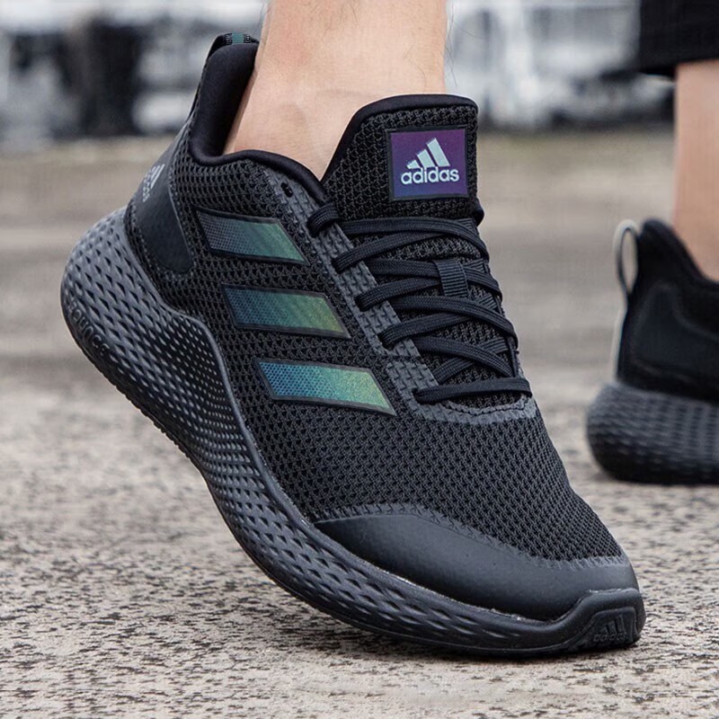 Adidas阿迪达斯男鞋人生跑鞋黑武士运动鞋bounce缓震训练鞋IF0585