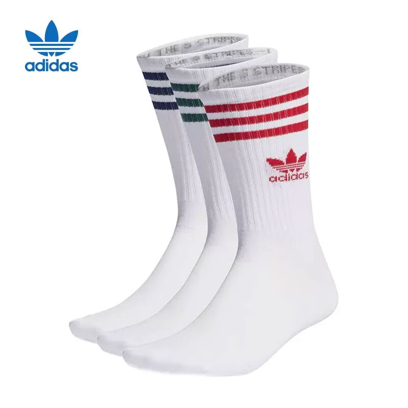 adidas阿迪达斯三叶草男女袜子2023新款经典运动休闲袜袜子IL5026