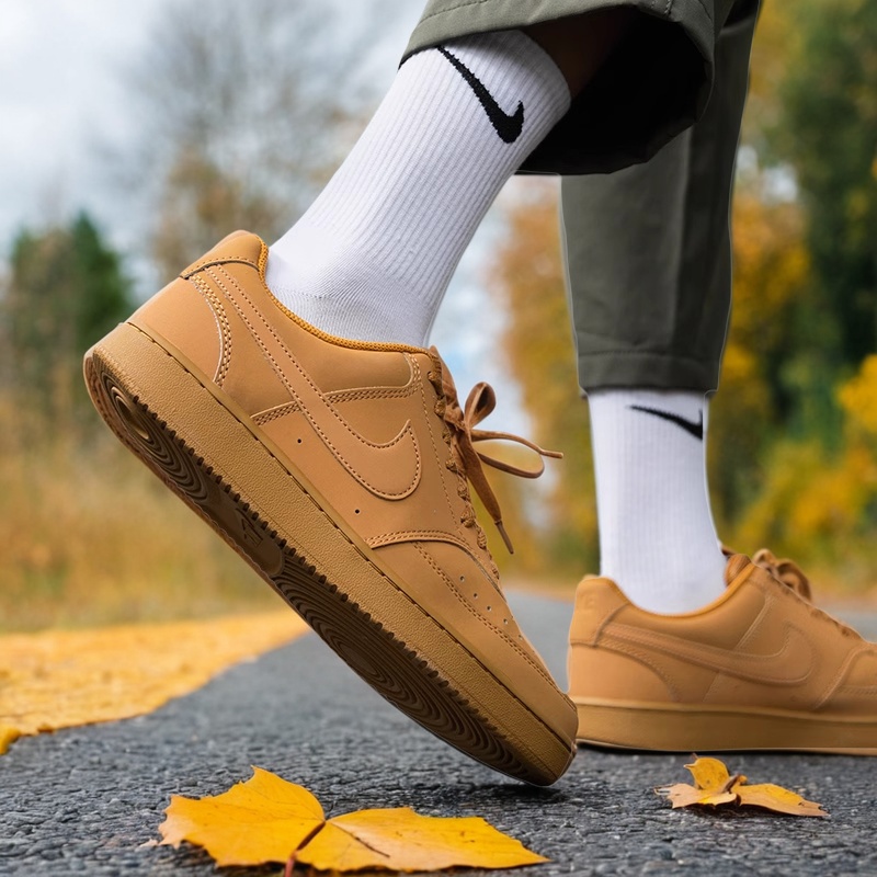 耐克运动鞋男鞋2025春季新款COURT VISION小麦色板鞋休闲鞋CD5463