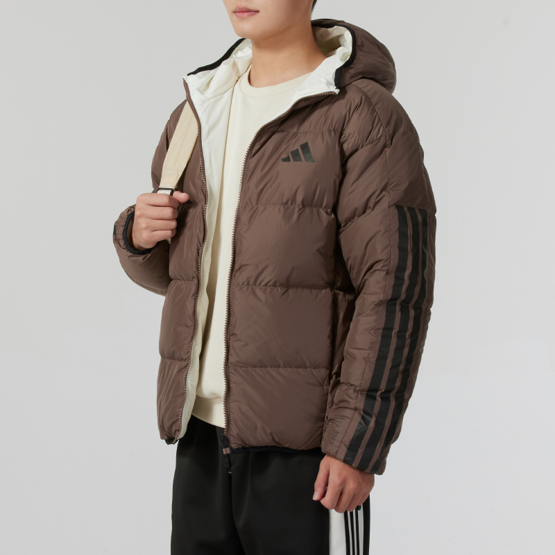 【达人专属】阿迪达斯羽绒服男2025新款两面穿保暖运动服JM4622