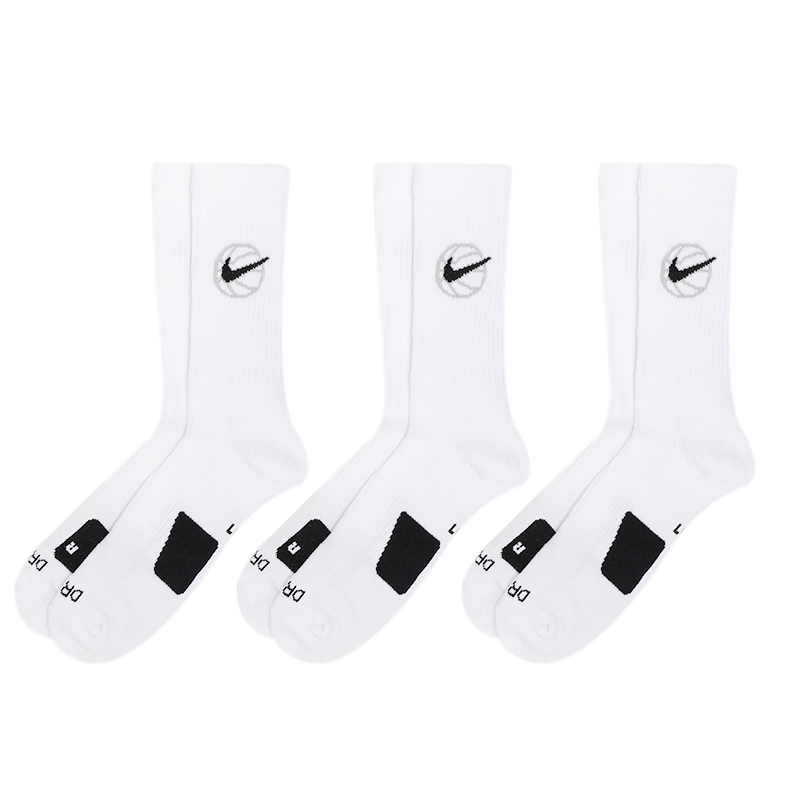 NIKE耐克袜子男袜女袜2025新款三双装运动袜时尚中筒休闲袜DA2123