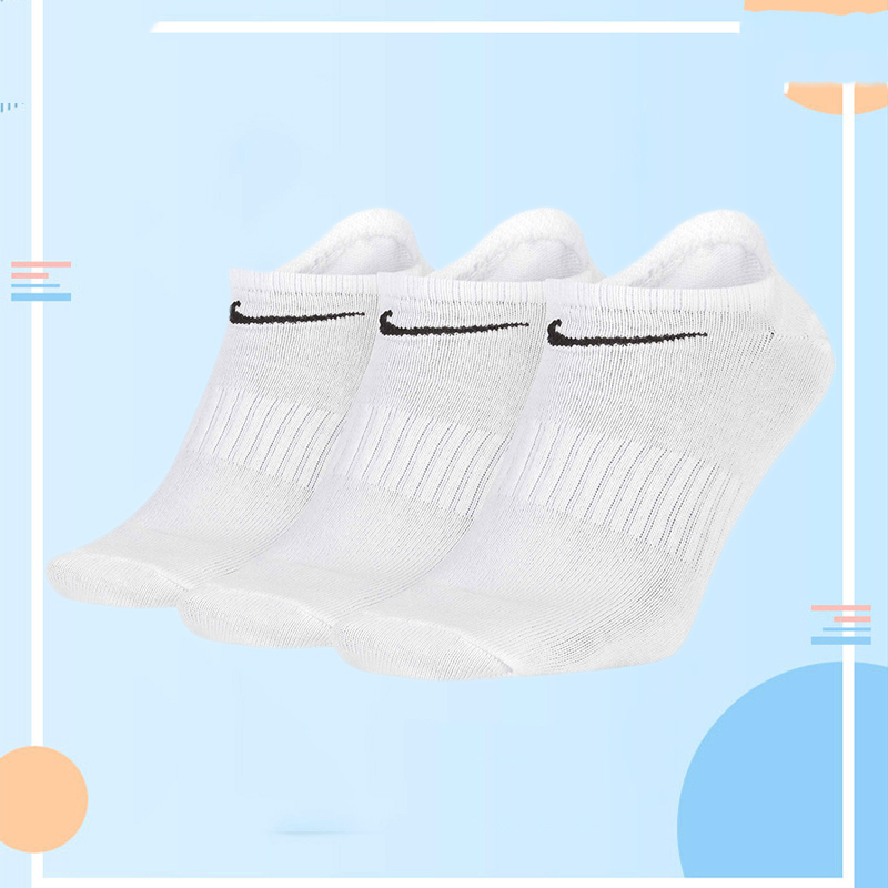 NIKE耐克袜子男袜女袜2025新款三双装短筒耐磨运动袜休闲袜SX7678