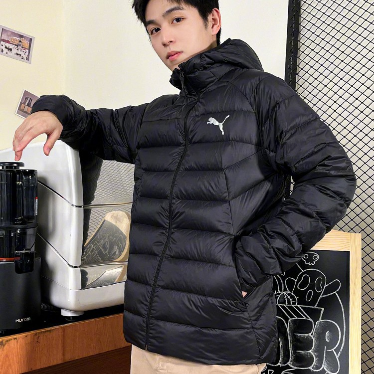 PUMA彪马薄款羽绒服男2025春季新款运动服防风保暖棉羽外套672393