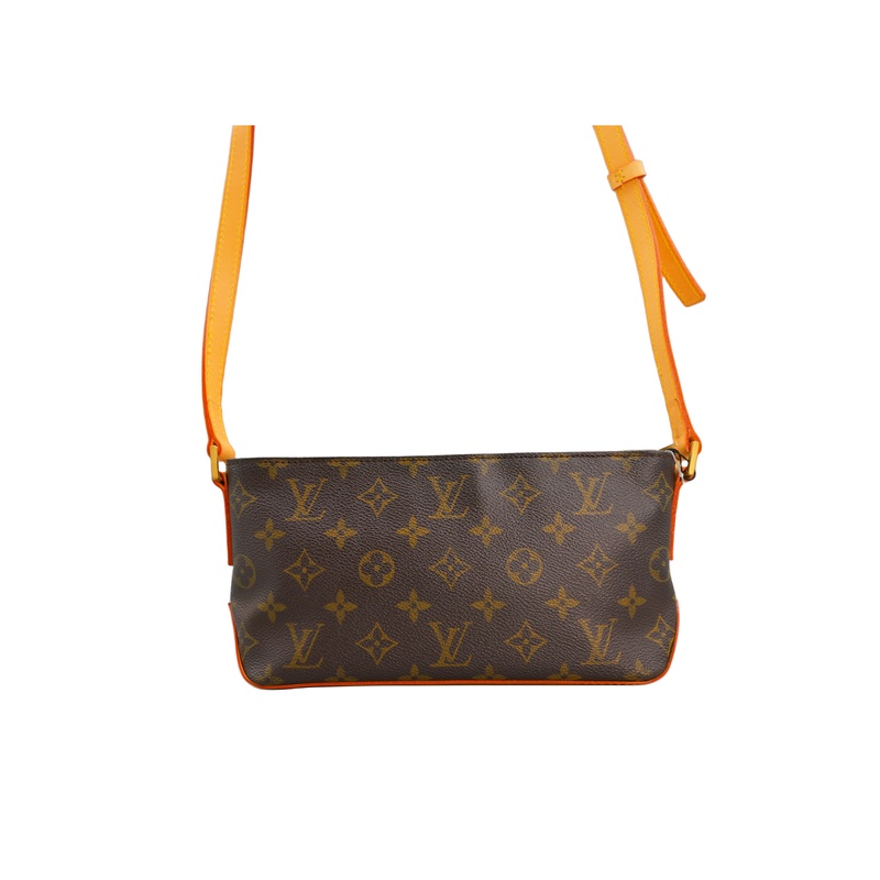95新 LouisVuitton/路易威登 LV经典 /中古老花小船包/斜跨