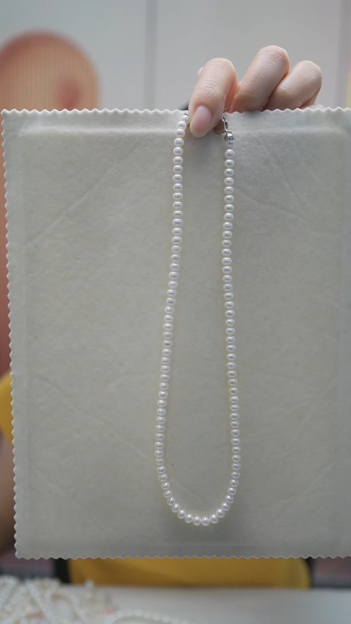 【闪购商品】淡水珍珠颈饰银S925镶嵌4.5-5mm