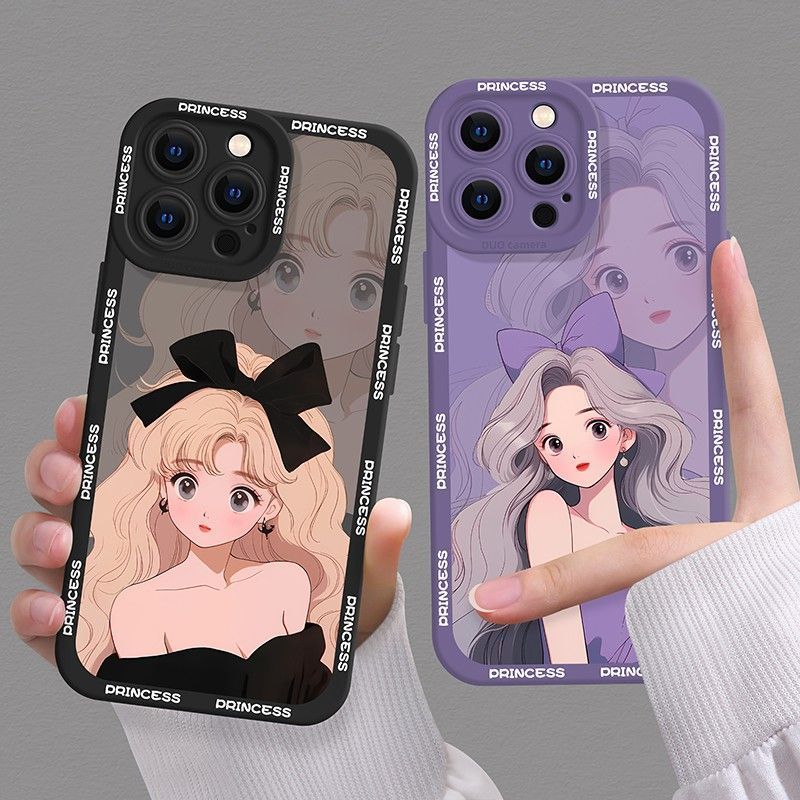 可爱公主苹果iPhone14ProMax手机壳13小众12硅胶X防摔7软壳11女8P