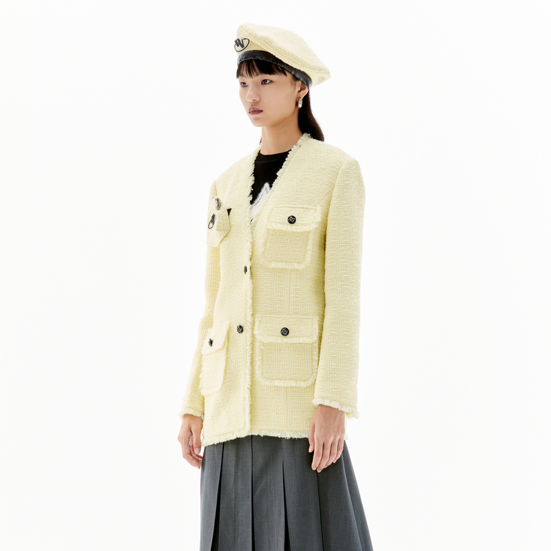 【诗语专属】REVAN芮范高级感粗花呢小香外套RU90110294