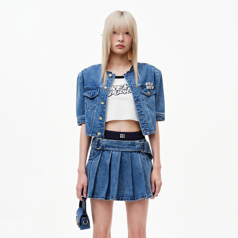 【赵老板专属】REVAN芮范夏季新品复古街头风牛仔外套RN30109028