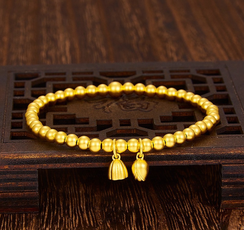 足金古法二世欢手串