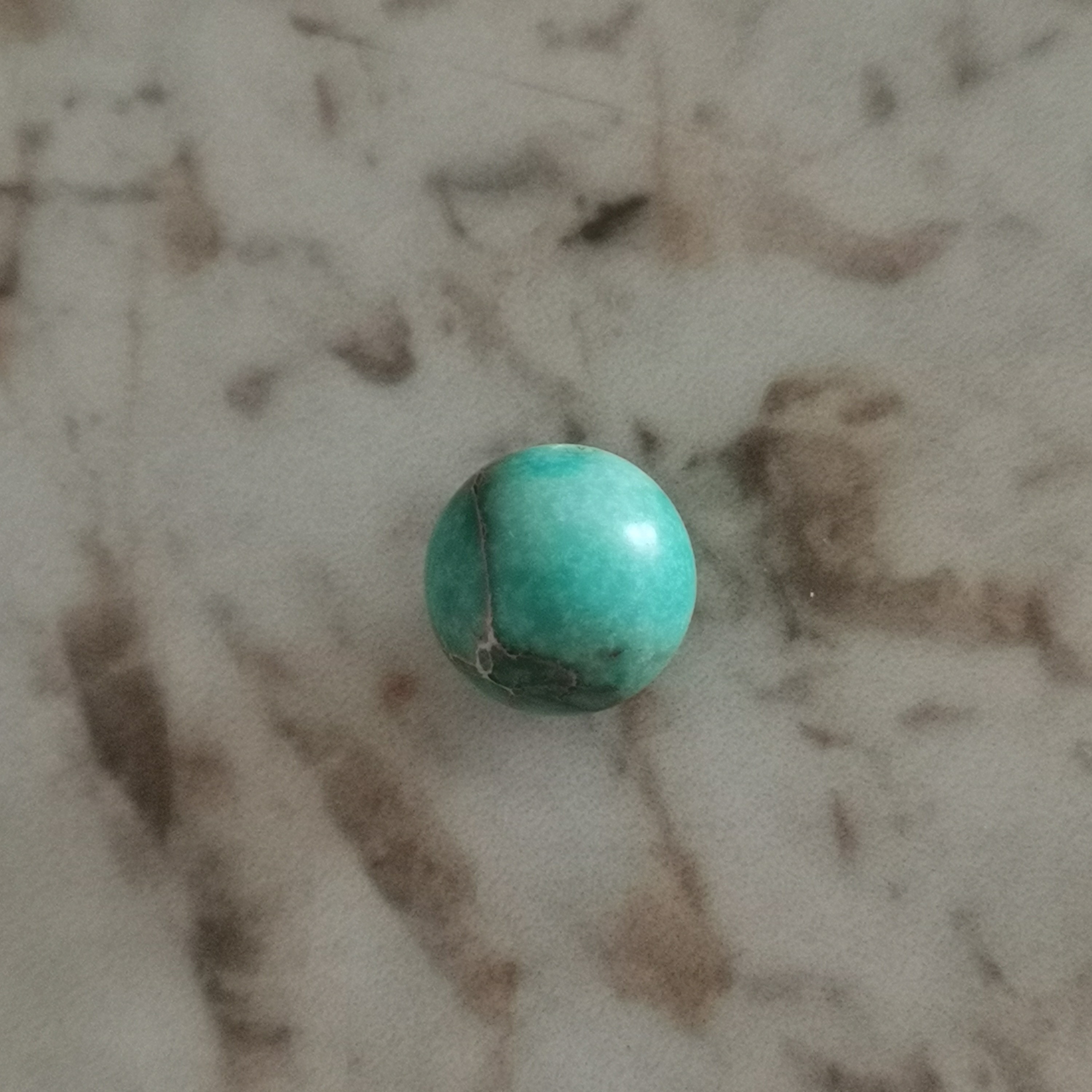 天河石珠子，直径1.1cm