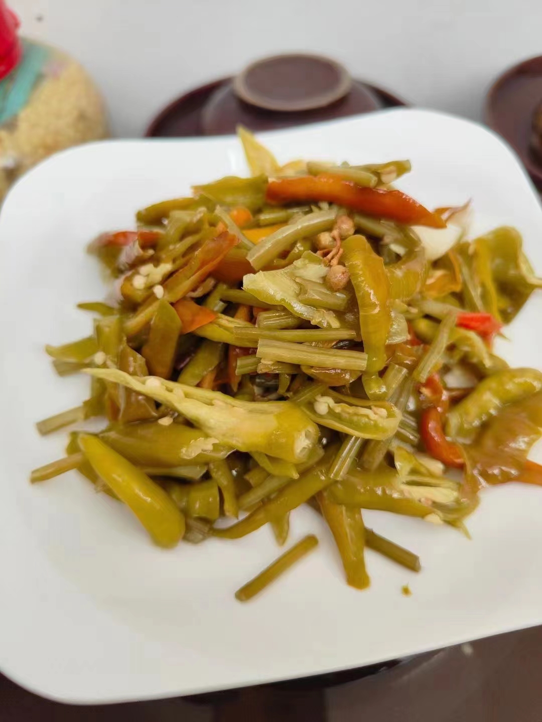 农家老坛酸辣红薯杆——2袋500克真空