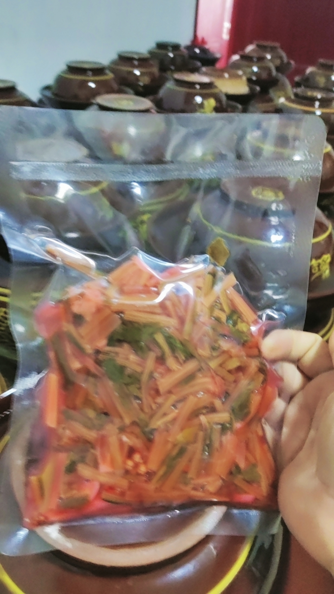 农家酸辣红萝卜杆——2袋500克真空