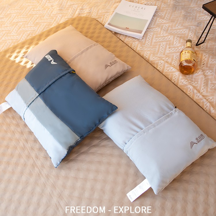 北山狼便携式户外露营枕头旅行棉头枕长途睡觉办公室午睡坐睡神器