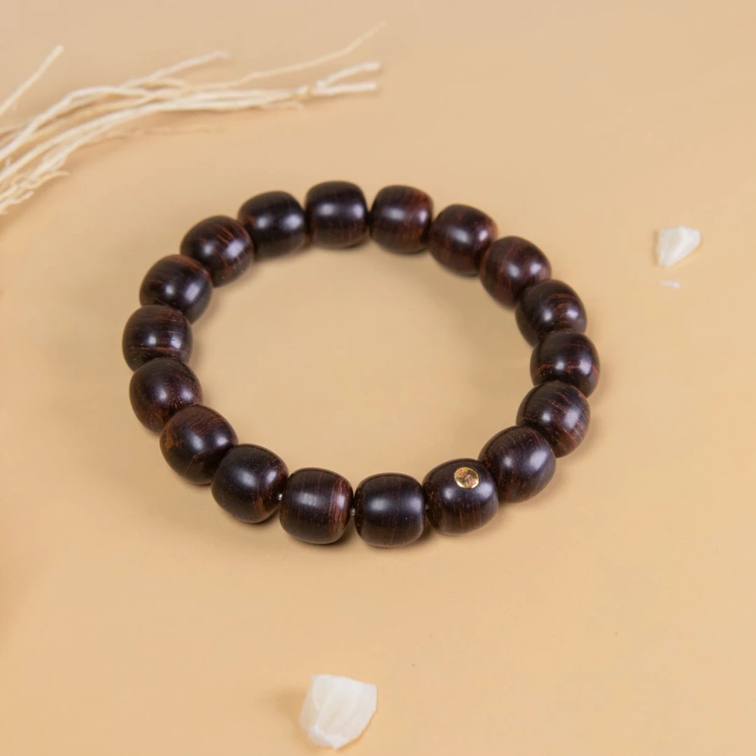 【玉道·出品】天然黄花梨紫油梨12mm老型工艺手串18颗精工文玩手串