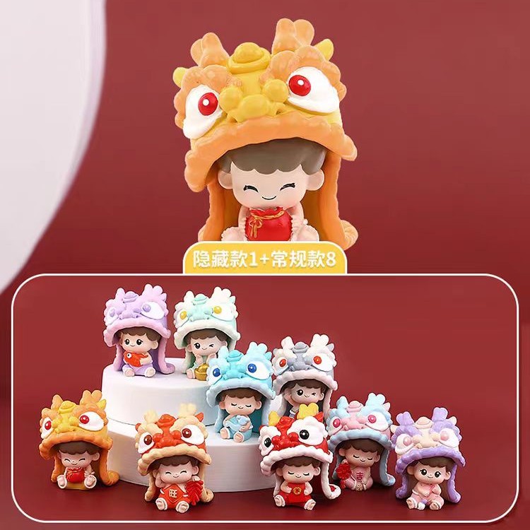 【拆盒】吉龙闹春系列正版盲盒潮玩手办摆件国潮玩具公仔