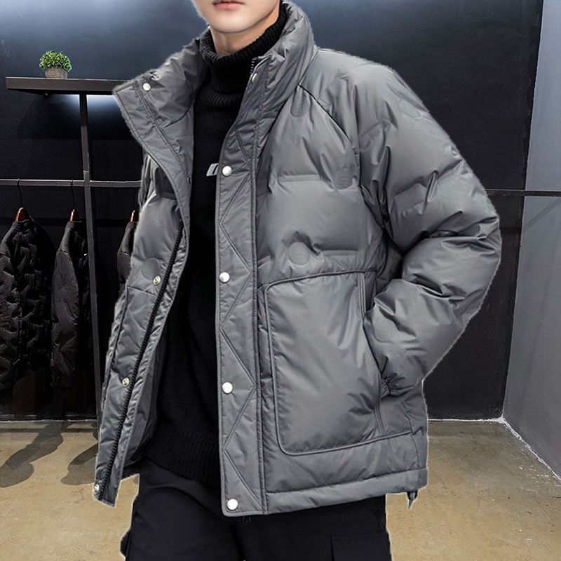 时尚冬装羽绒棉服男士短款2023年潮牌冬季男装青年冬天加厚外套