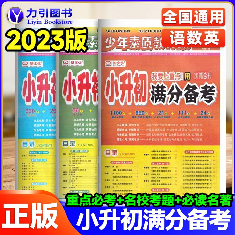 少年素质教育报小升初满分备考报纸六年级语文数学英语重点名校