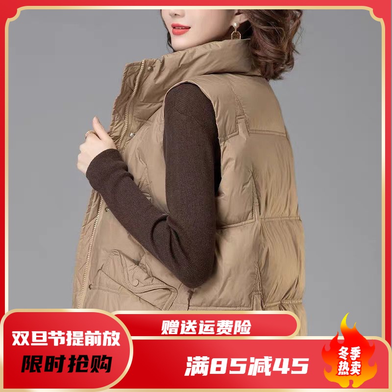 高梵羽绒羽绒服马甲女外穿短款2023新款秋冬时尚宽松百搭马夹背心