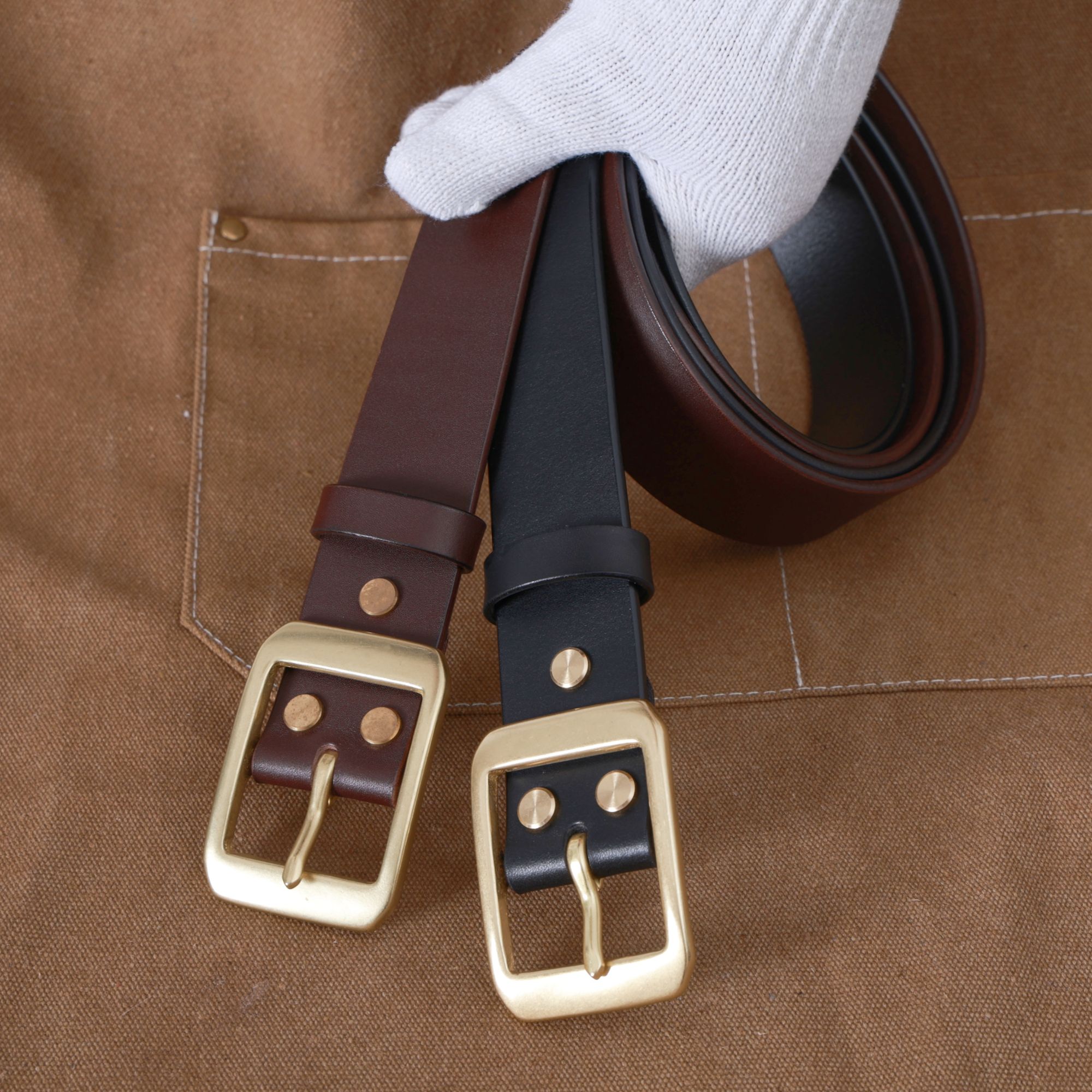 牛盾皮带男士腰带铜扣头层真牛皮皮带百搭休闲时尚牛仔复古手工作