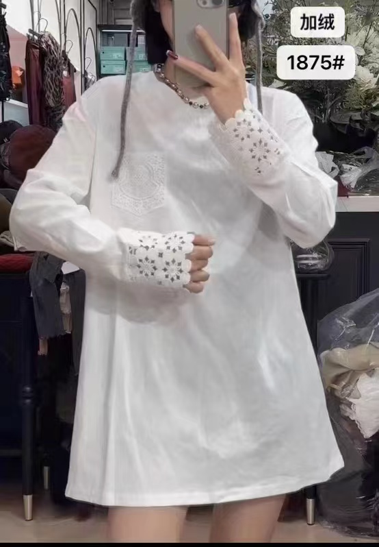 【九月臻品】秋冬款加绒圆领大白T