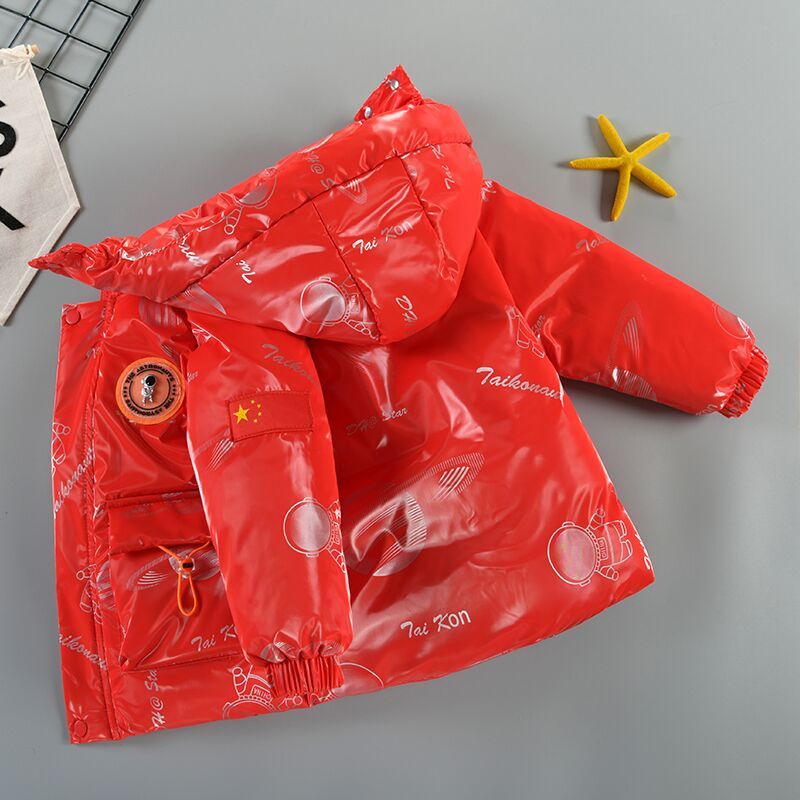 【小扬哥推荐】新款儿童免洗加绒加厚羽绒衣小童洋气帅气宇航员袄