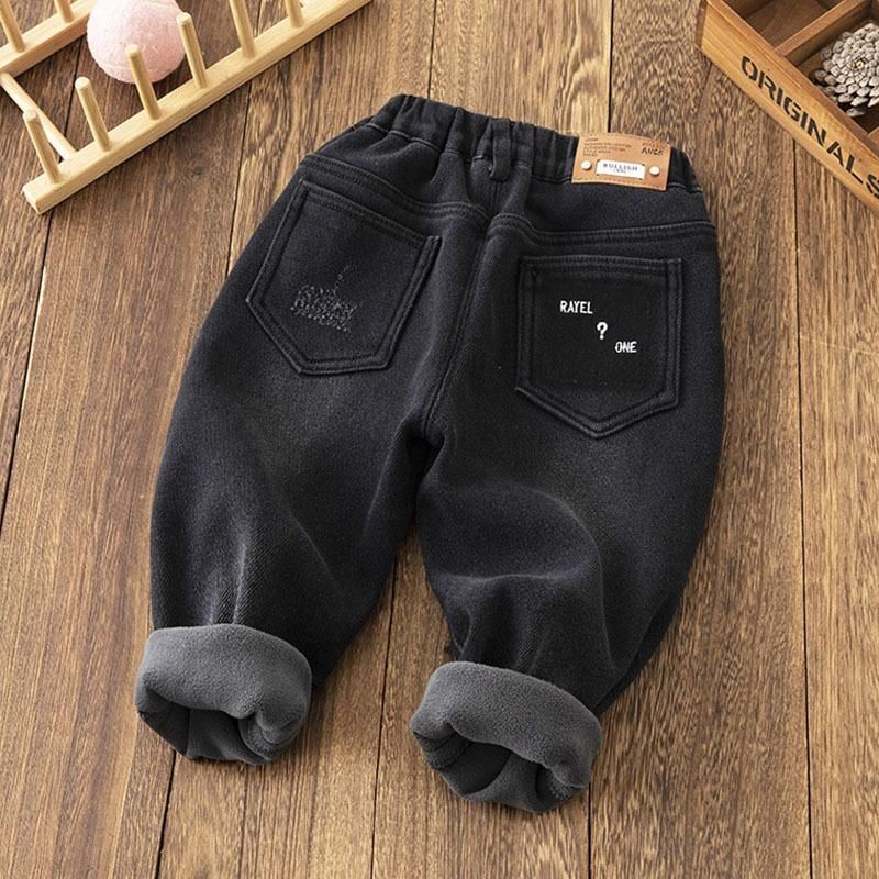 【小扬哥推荐】男童加绒牛仔裤2023新款小童宝宝冬季加厚保暖儿童