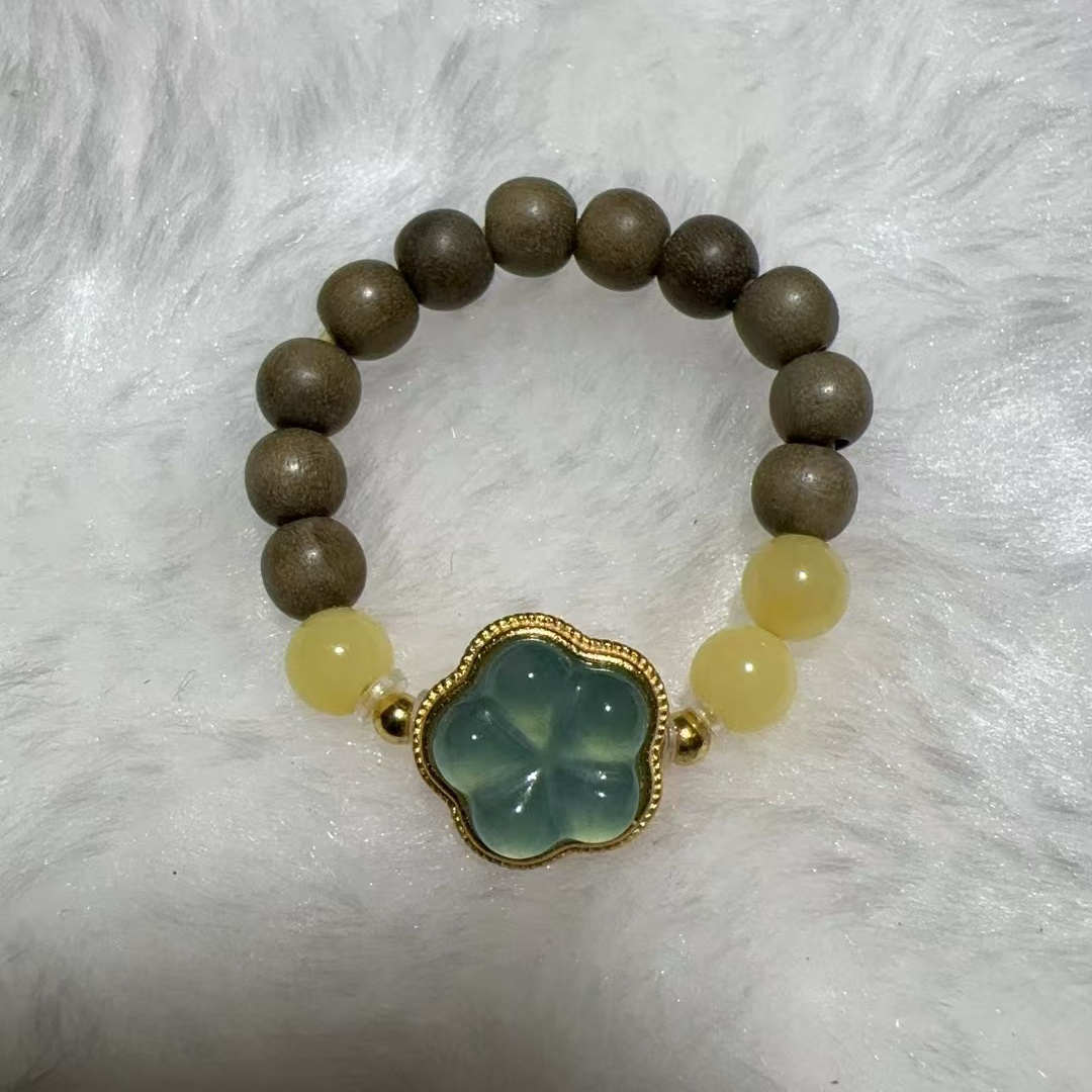 【富贾文玩】印度老山檀香戒指时尚潮流百搭文玩